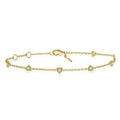 Heart Shape Diamond Station Chain Bracelet