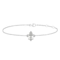 Fleur De Lis Petite Diamond Fashion Chain Bracelet
