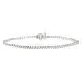 1 Ctw Tri-Prong Round Cut Diamond Tennis Bracelet in 14K White Gold