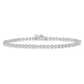 3 Ctw Round Cut Diamond 3-Prong Tennis Bracelet in 18K White Gold