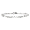 4 Ctw Round Cut Diamond 3-Prong Tennis Bracelet in 14K White Gold