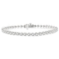 5 Ctw Round Cut Diamond 3-Prong Tennis Bracelet in 14K White Gold