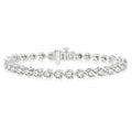 8 Ctw Round Cut Diamond 3-Prong Tennis Bracelet in 18K White Gold