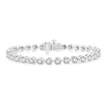 10 Ctw 3 Prong Round Cut Diamond Tennis Bracelet in 14K White Gold
