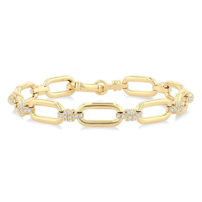 Paperclip Diamond Fashion Bracelet