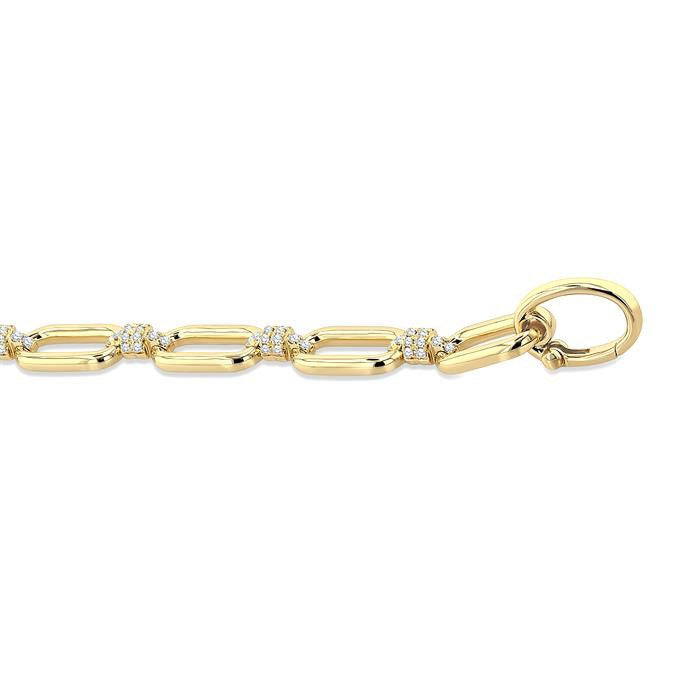 Paperclip Diamond Fashion Bracelet