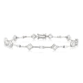 Princess Shape Bezel Set Diamond Bracelet