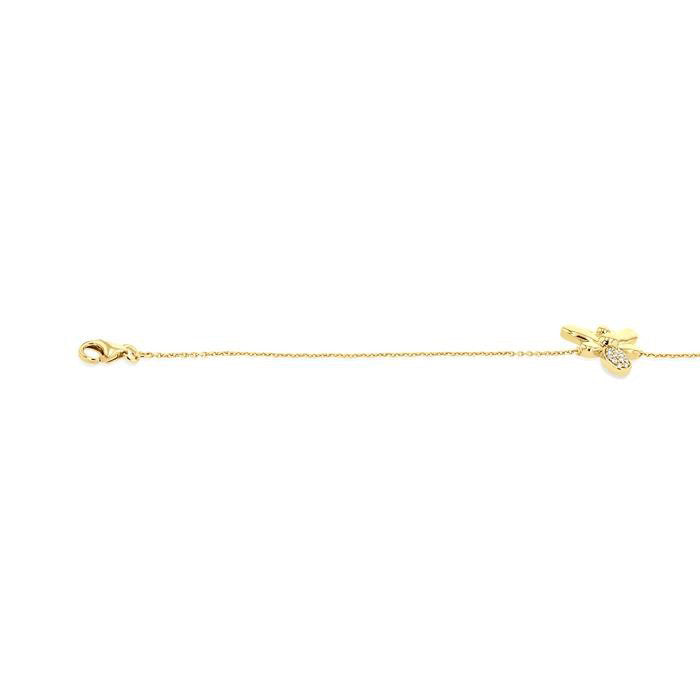 Bumble Bee Petite Diamond Fashion Chain Bracelet