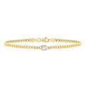 1/4 Ctw Emerald Cut Diamond Curb Link Bracelet in 14K Yellow Gold