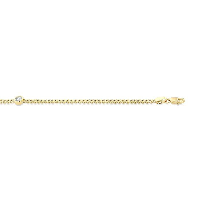 Round Shape Curb Diamond Fashion Bracelet
