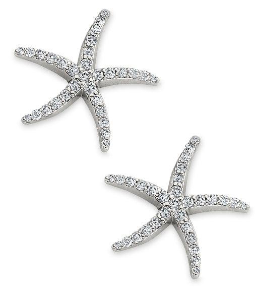 Diamond Star Fish Earrings