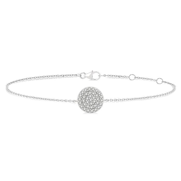 Circle Petite Diamond Fashion Chain Bracelet