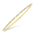5/8 Ctw Full-Way Square & Pyramid Motif Round Cut Diamond Flex Bangle in 14K Yellow Gold