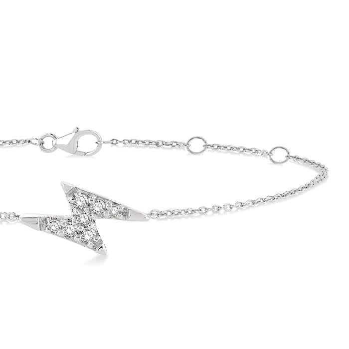 Lightning Bolt Petite Diamond Fashion Chain Bracelet