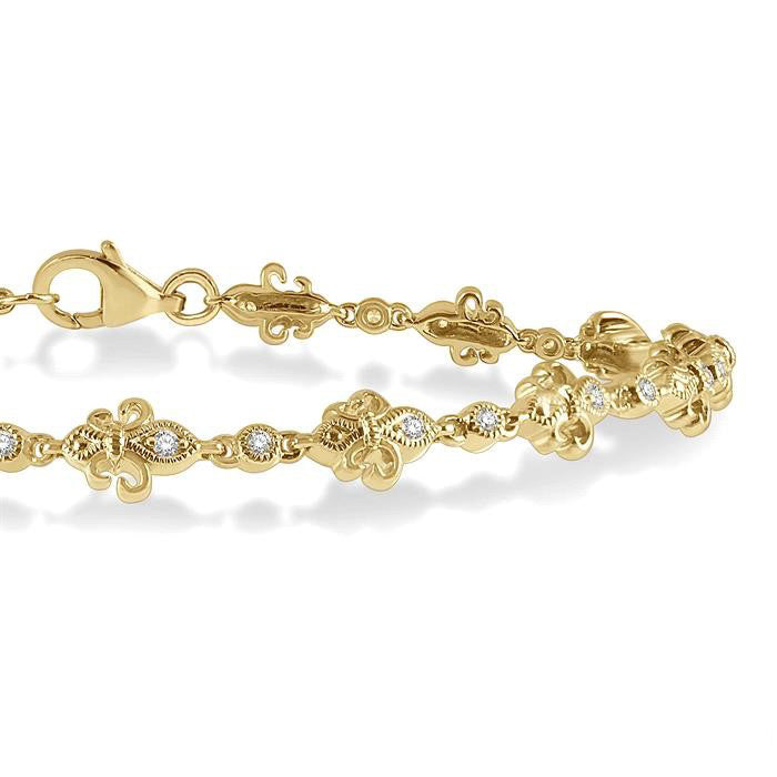 Fleur De Lis Diamond Bracelet