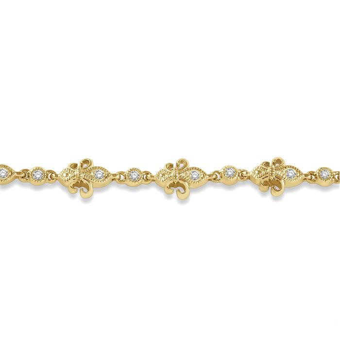 Fleur De Lis Diamond Bracelet