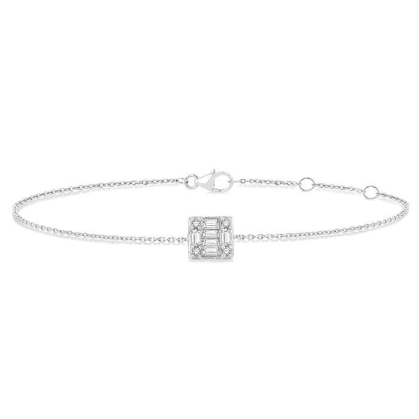 1/8 Ctw Petite Fusion Diamond Fashion Bracelet in 10K White Gold