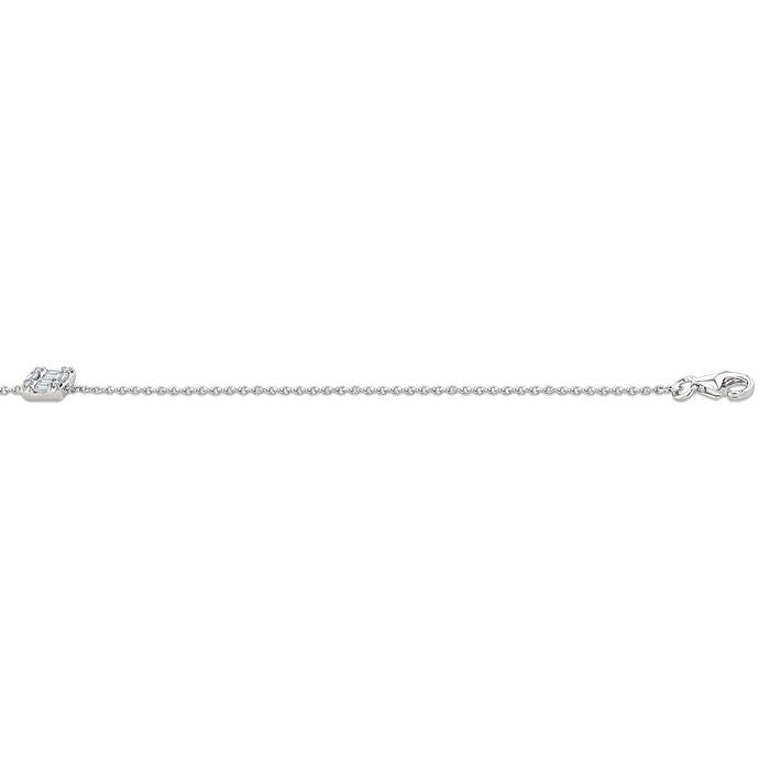 1/8 Ctw Petite Fusion Diamond Fashion Bracelet in 10K White Gold