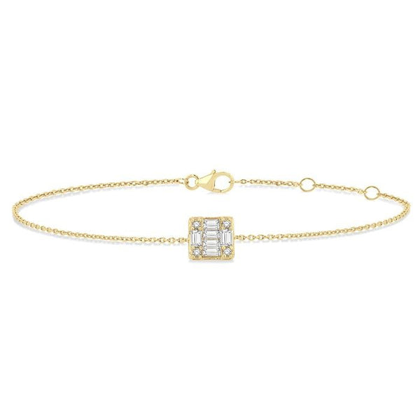 1/8 Ctw Petite Fusion Diamond Fashion Bracelet in 10K Yellow Gold