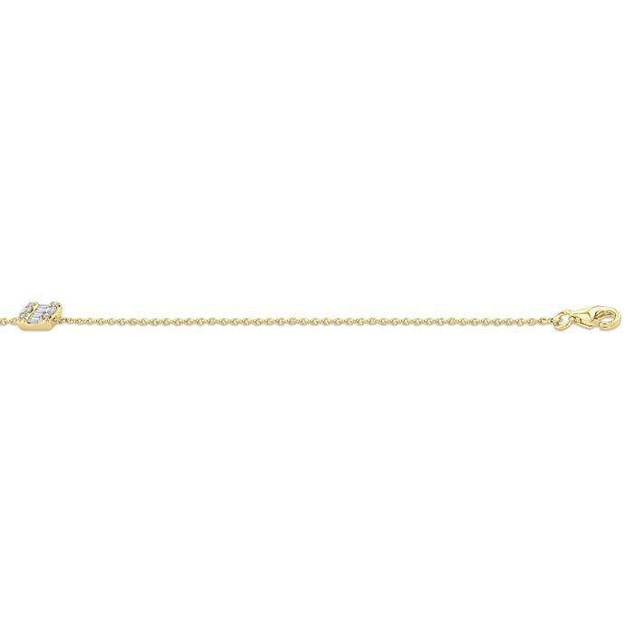 1/8 Ctw Petite Fusion Diamond Fashion Bracelet in 10K Yellow Gold