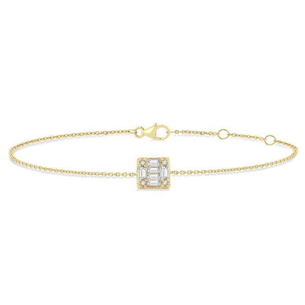 1/8 Ctw Petite Fusion Diamond Fashion Bracelet in 10K Yellow Gold