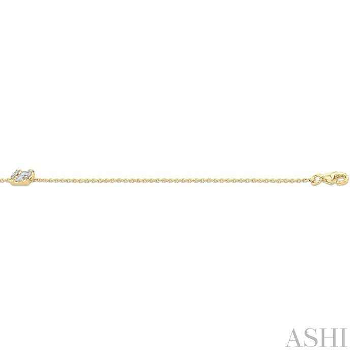 1/8 Ctw Petite Fusion Diamond Fashion Bracelet in 10K Yellow Gold