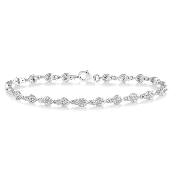 Heart Shape Diamond Bracelet