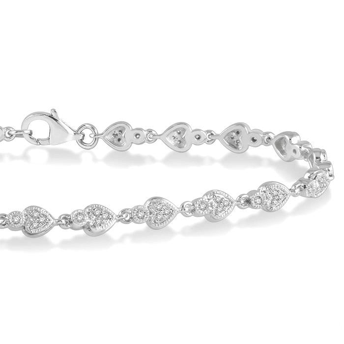 Heart Shape Diamond Bracelet