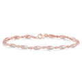1/3 Ctw Round Cut Diamond Marquise Fashion Bracelet in 10K Rose Gold