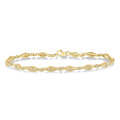 1/3 Ctw Round Cut Diamond Shape Fashion Bracelet in 10K Yellow Gold