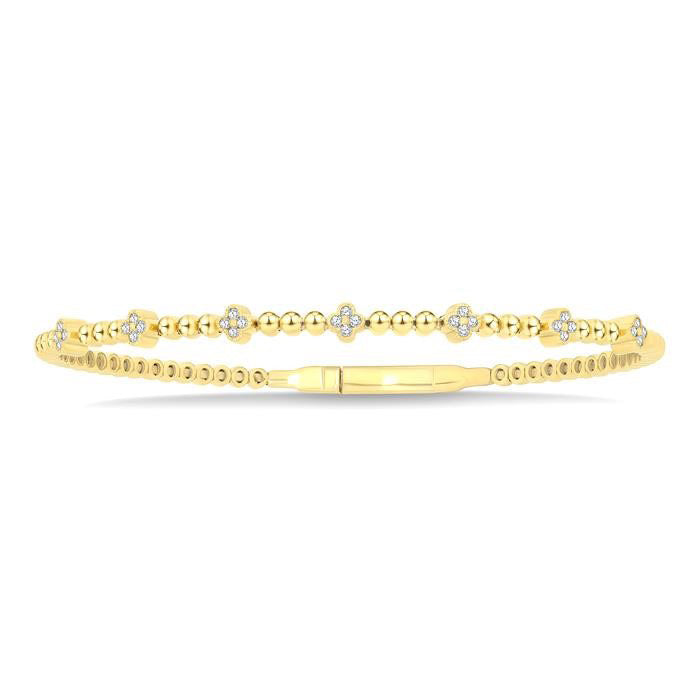 Bead Clover Diamond Fashion Bangle
