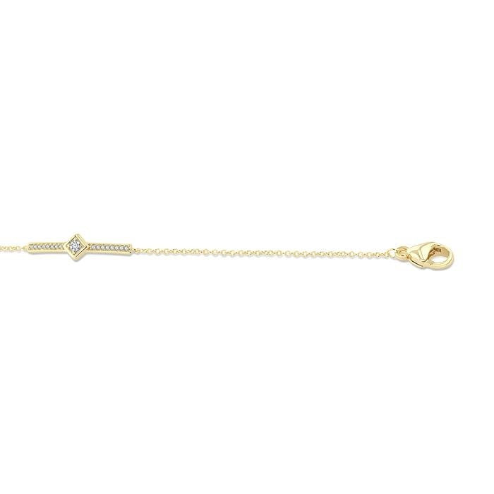 Bar Diamond Fashion Chain Bracelet