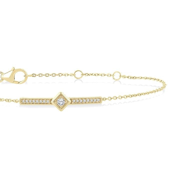 Bar Diamond Fashion Chain Bracelet