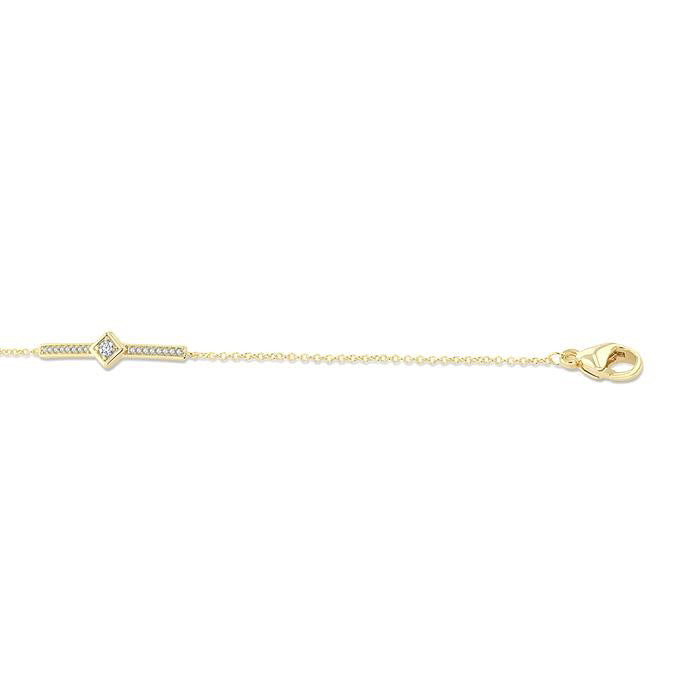 Bar Diamond Fashion Chain Bracelet