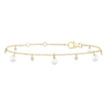 Pearl & Diamond Station Chain Bracelet
