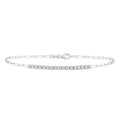 1/2 Ctw Round Cut Diamond Paperclip Chain Bracelet in 14K White Gold