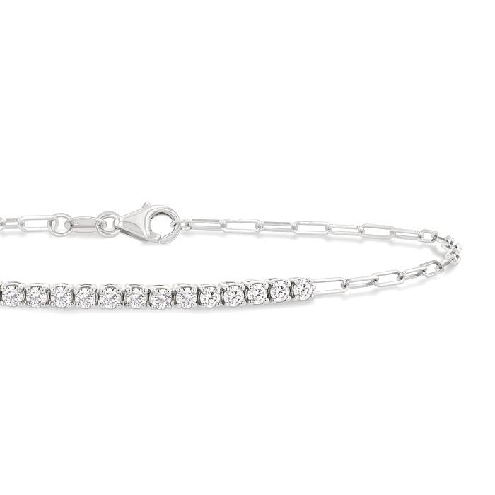 Paperclip Diamond Fashion Chain Bracelet