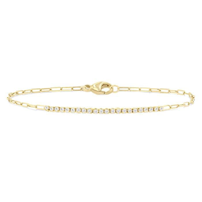 Paperclip Diamond Fashion Chain Bracelet