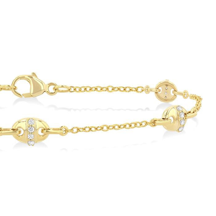 Mariner Link Diamond Station Bracelet