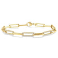 Paperclip Diamond Fashion Bracelet