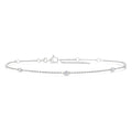 1/8 Ctw Round Cut Diamond Station Bracelet in 14K White Gold