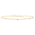 1/8 Ctw Round Cut Diamond Station Bracelet in 14K Yellow Gold
