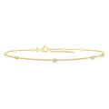 Round Shape Diamond Station Chain Bracelet