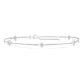 1/2 Ctw Princess Cut Diamond Station Bracelet in 14K White Gold