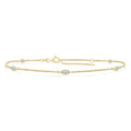 Marquise Shape Diamond Station Chain Bracelet