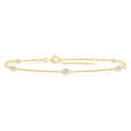 1/2 Ctw Emerald Cut Diamond Station Bracelet in 14K Yellow Gold