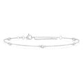 Pear Shape Station Diamond Chain Bracelet