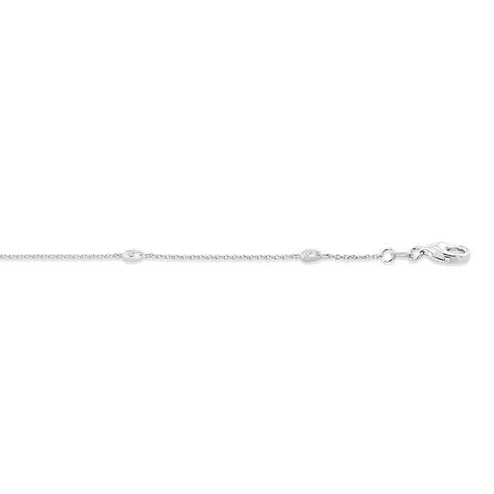 Pear Shape Station Diamond Chain Bracelet