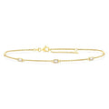 1/4 Ctw Baguette Cut Diamond Station Bracelet in 14K Yellow Gold