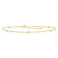 1/4 Ctw Round Cut Diamond Station Bracelet in 14K Yellow Gold